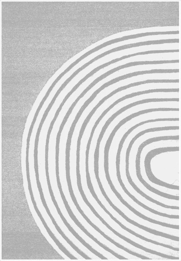 Modern Şönil Dokuma Taban Geometrik desenli Gri Beyaz Halı - Image 1