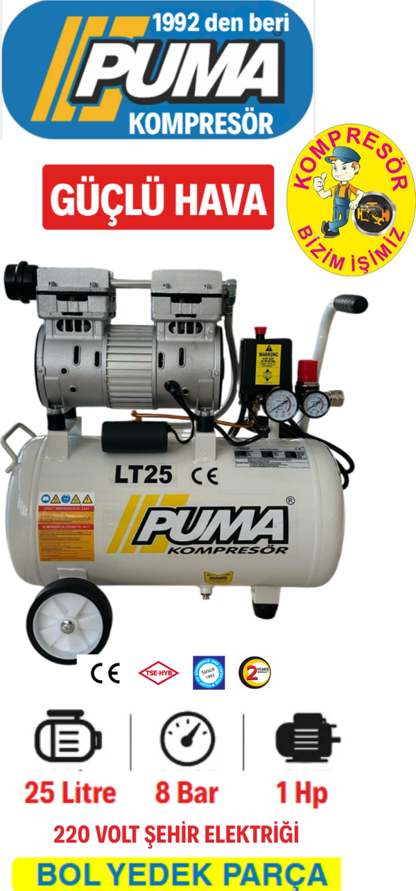 Puma 25 Lt Kompresör (YAĞSIZ) - Image 1