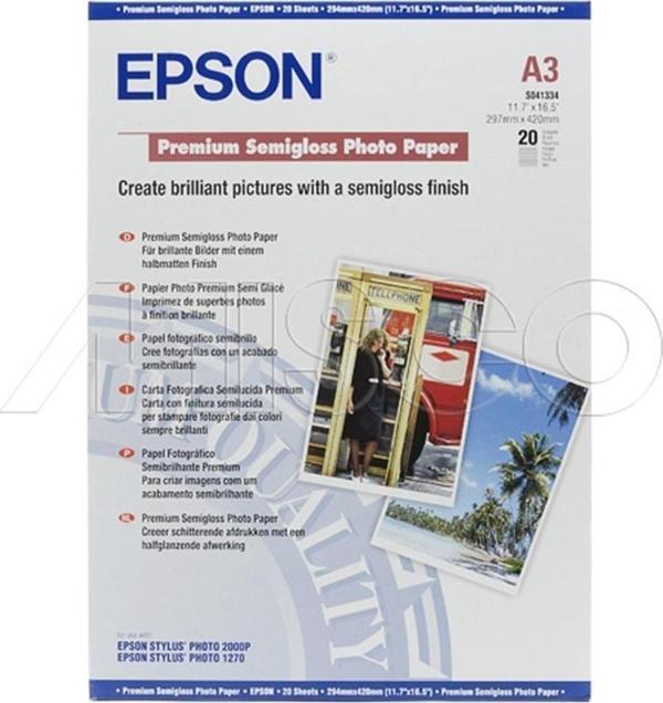 Epson A3 251Gram 20'li Premium Semigloss Fotoğraf Kağıdı S041334 - Image 1