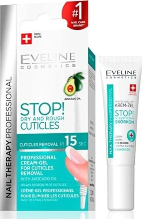 EVELINE Stop Cuticles Dry and Rough Nail Cream Gel 12ml | Tırnak Bakımı 5907609333506 - Image 1