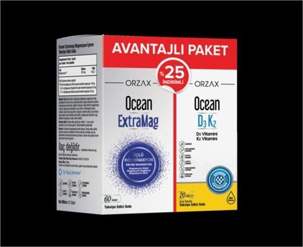 Ocean Extramag 60 Tablet + Ocean D3 K2 20 Ml %25 Kofre - Image 1