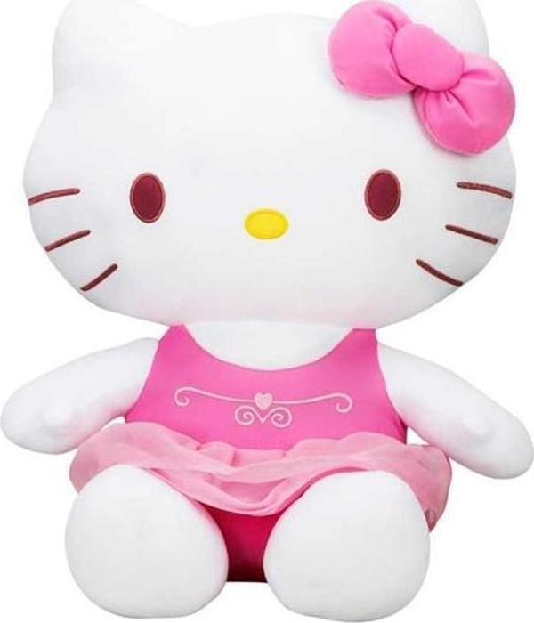 Hello Kitty Fiyonklu Peluş 50 cm. 1 Adet Fiyatıdır - Image 1