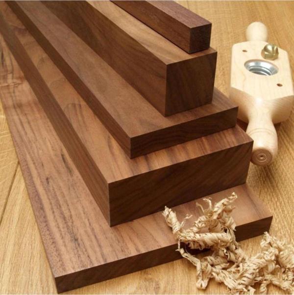 İahşap 5x5x25 Cm Silinmiş (4 Adet) Ceviz Kereste Ahşap Çıta - Image 1