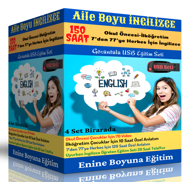 Aile Boyu İngilizce Eğitim Seti (150 Saatlik Anlatım) - Enine Boyuna Eğitim - Enine Boyuna Eğitim - Image 1