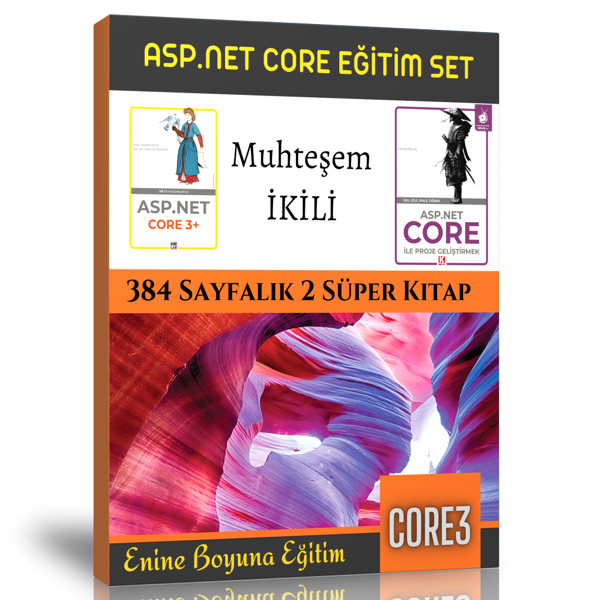 Asp.Net Core Eğitim Seti (2 Süper Kitap) - Enine Boyuna Eğitim - Enine Boyuna Eğitim - Image 1