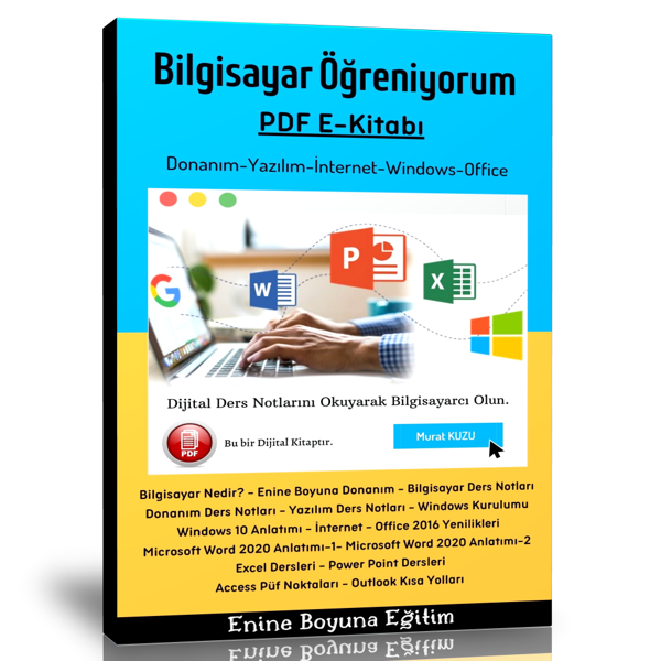 Bilgisayar Öğreniyorum Kitabı (Pdf E-Kitap) - Enine Boyuna Eğitim - Enine Boyuna Eğitim - Image 1