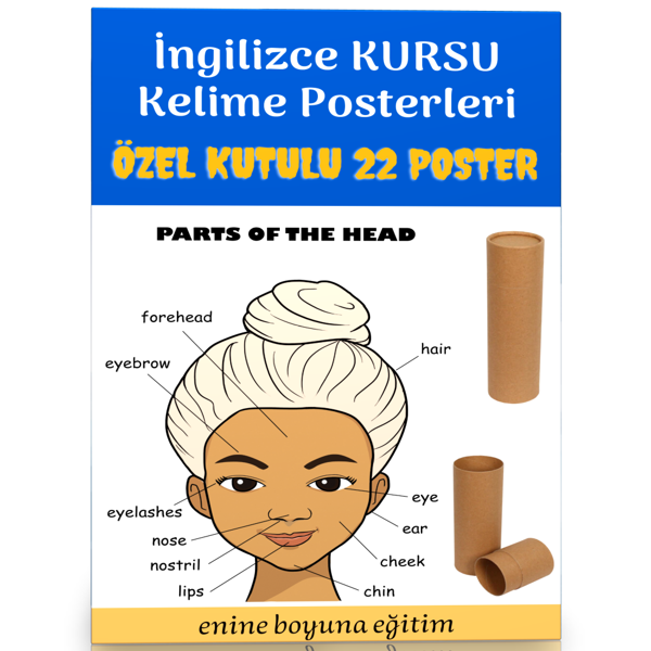İngilizce Kursu Kelime Posterleri (22 Poster) - Enine Boyuna Eğitim - Enine Boyuna Eğitim - Image 1