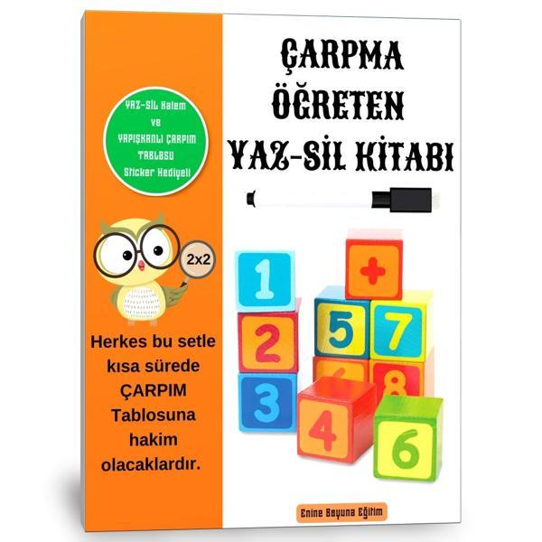 Çarpma Öğreten Yaz-Sil Kitabı (Çarpım Tablosu) - Enine Boyuna Eğitim - Enine Boyuna Eğitim - Image 1