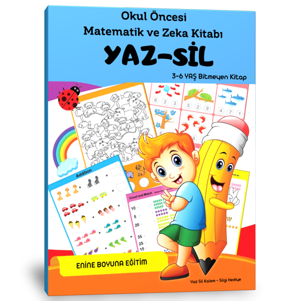Okul Öncesi Matematik Ve Zekâ Yaz-Sil Kitabı - Enine Boyuna Eğitim - Enine Boyuna Eğitim - Image 1