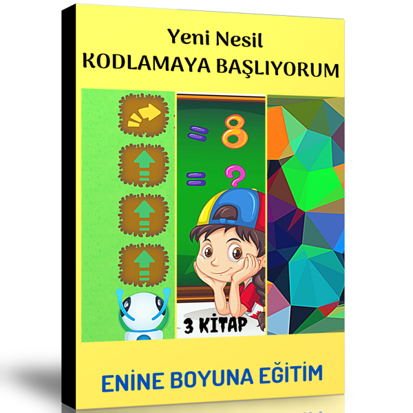 Çocuklar İçin Kodlama Eğitim Seti (3 Kitap) - Enine Boyuna Eğitim - Enine Boyuna Eğitim - Image 1