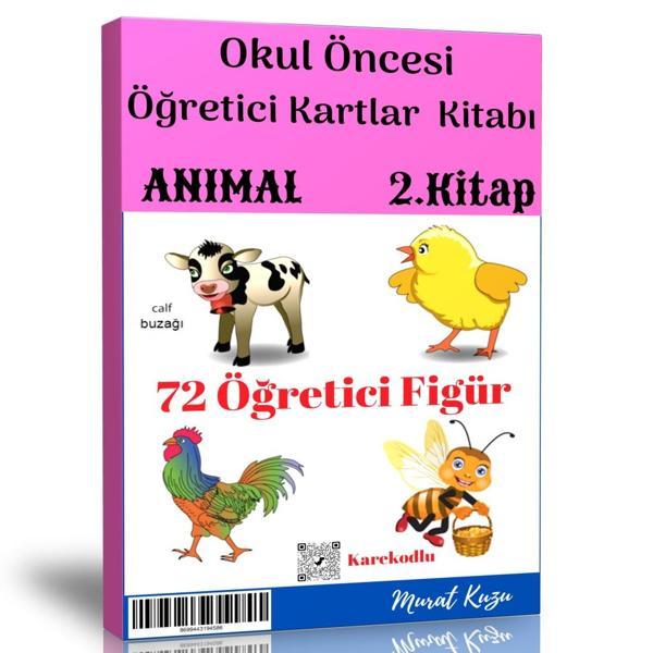 Okul Öncesi Öğretici Kartlar-2 (Animal-Hayvanlar) - Enine Boyuna Eğitim - Enine Boyuna Eğitim - Image 1