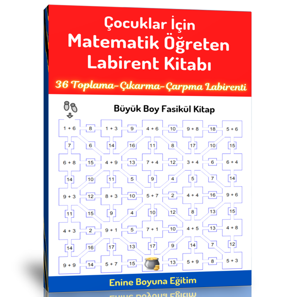 Çocuklar İçin Matematik Öğreten Labirent Kitabı - Enine Boyuna Eğitim - Enine Boyuna Eğitim - Image 1