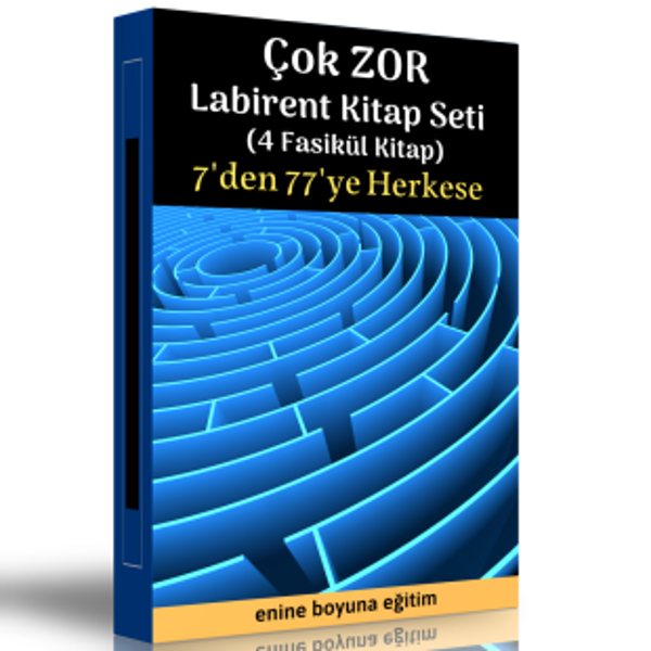 Çok Zor Labirent Kitap Seti (4 Fasikül Kitap) - Enine Boyuna Eğitim - Enine Boyuna Eğitim - Image 1