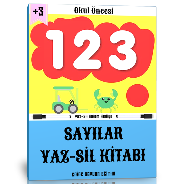Okul Öncesi Sayılar Yaz Sil Kitabı - Enine Boyuna Eğitim - Enine Boyuna Eğitim - Image 1