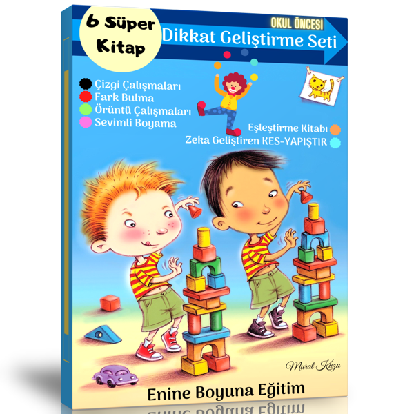 Dikkati Güçlendirme Eğitim Seti (6 Kitap) - Enine Boyuna Eğitim - Enine Boyuna Eğitim - Image 1