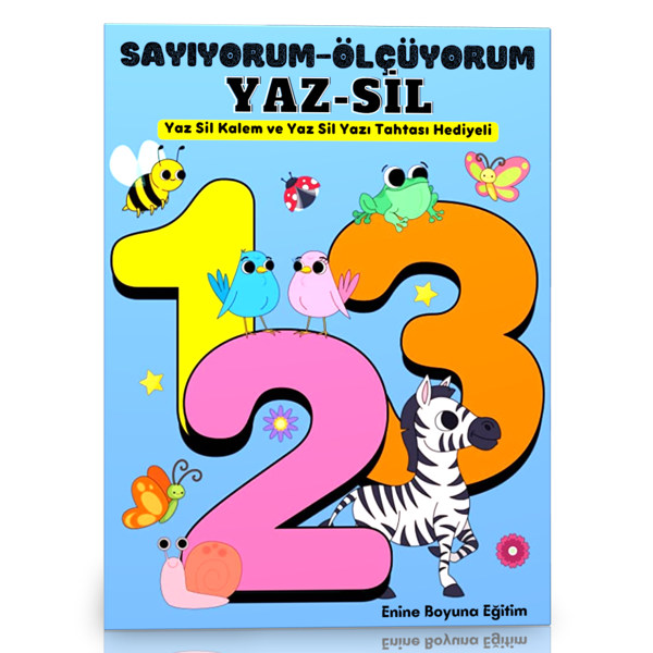 Okul Öncesi Sayıyorum-Ölçüyorum Yaz-Sil Kitabı - Enine Boyuna Eğitim - Enine Boyuna Eğitim - Image 1