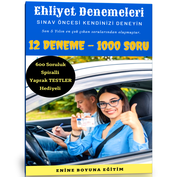 Ehliyet Denemeleri (12 Deneme) - Enine Boyuna Eğitim - Enine Boyuna Eğitim - Image 1