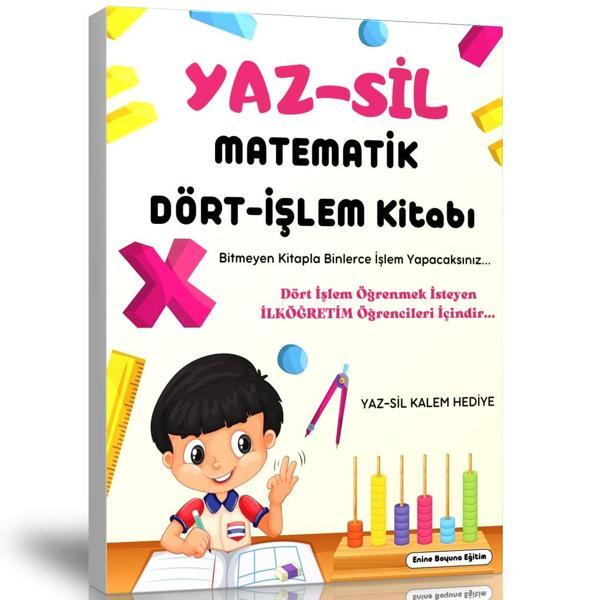 Matematik Dört İşlem Yaz Sil Kitabı - Enine Boyuna Eğitim - Enine Boyuna Eğitim - Image 1