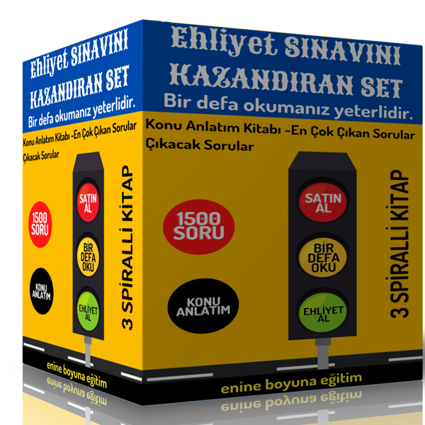 Ehliyet Sınavını Kazandıran Süper Eğitim Seti (3 Kitaplık Süper Set) - Enine Boyuna Eğitim - Enine Boyuna Eğitim - Image 1