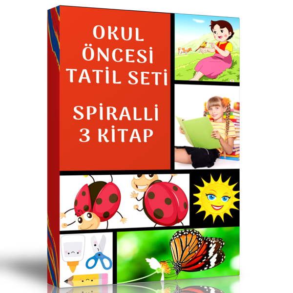 Okul Öncesi Tatil Seti (3 Spiralli Kitap) - Enine Boyuna Eğitim - Enine Boyuna Eğitim - Image 1