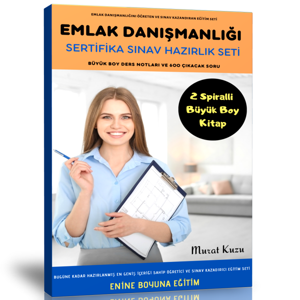 Emlak Danışmanlığı Sertifika Sınav Hazırlık Seti (2 Büyük Boy Kitap) - Enine Boyuna Eğitim - Enine Boyuna Eğitim - Image 1