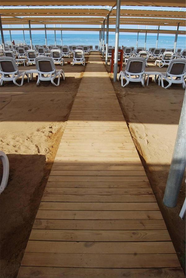 İahşap Sahil Yürüyüş Yolu 200 Cm Veranda Yolu Ahşap Bahçe Yolu 70 Cm Genişlik - Image 1