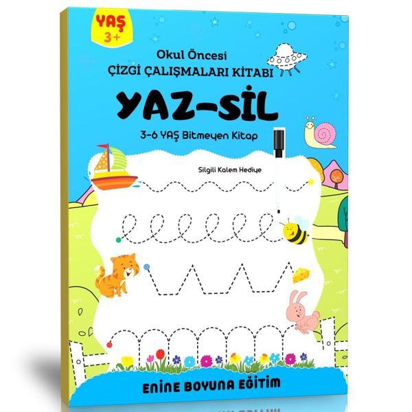 Okul Öncesi Çizgi Çalışmaları Kitabı (Yaz-Sil) - Enine Boyuna Eğitim - Enine Boyuna Eğitim - Image 1