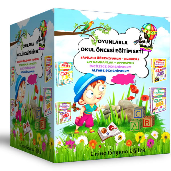 Oyunlarla Okul Öncesi Eğitim Seti (4 Set Bir Arada) - Enine Boyuna Eğitim - Enine Boyuna Eğitim - Image 1