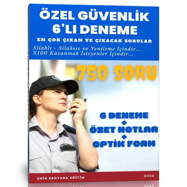 Özel Güvenlik Deneme Seti (6’Lı Deneme +Özet Ders Notları) - Enine Boyuna Eğitim - Enine Boyuna Eğitim - Image 1