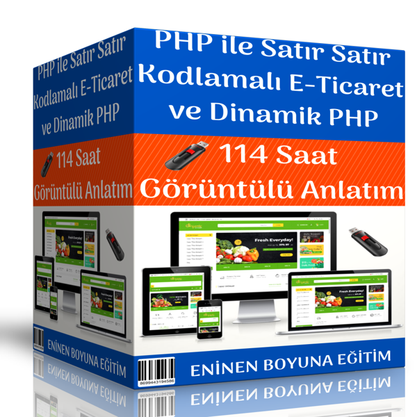 Php İle Satır Satır Kodlamalı E-Ticaret Ve Dinamik Php - Enine Boyuna Eğitim - Enine Boyuna Eğitim - Image 1