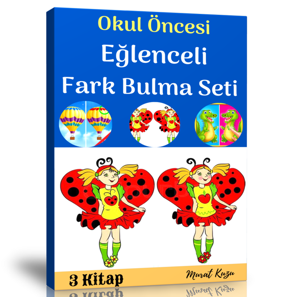 Okul Öncesi Eğlenceli Fark Bulma Kitap Seti (3 Fasikül Kitap) - Enine Boyuna Eğitim - Enine Boyuna Eğitim - Image 1