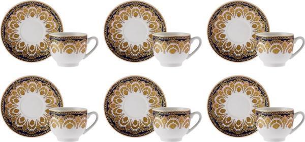 Karaca Zen Mavi 12 Parça 6 Kişilik Porselen Kahve Fincan Takımı - 90 Ml - Image 1