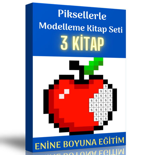 Piksellerle Modelleme Kitap Seti (3 Kitap) - Enine Boyuna Eğitim - Enine Boyuna Eğitim - Image 1