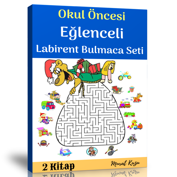 Okul Öncesi Eğlenceli Labirent Bulmaca Kitap Seti (2 Fasikül Kitap) - Enine Boyuna Eğitim - Enine Boyuna Eğitim - Image 1