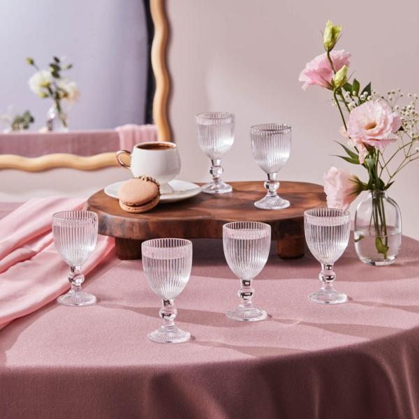 Karaca Rocco 6'lı Kahve Yanı Bardağı Platin 60 Ml - Image 1