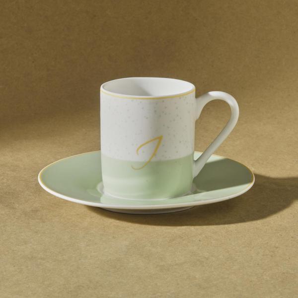 Karaca I Harfli Tek Kişilik Porselen Kahve Fincanı 100 ml - Image 1