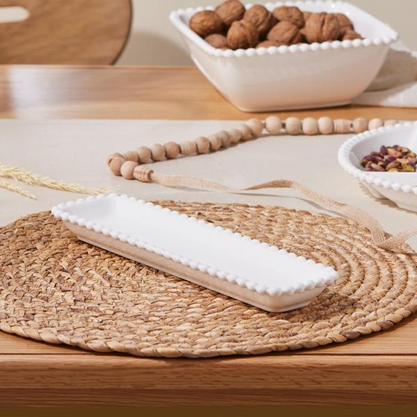 Karaca Carmen Perla Kayık Tabak 29 Cm - Image 1