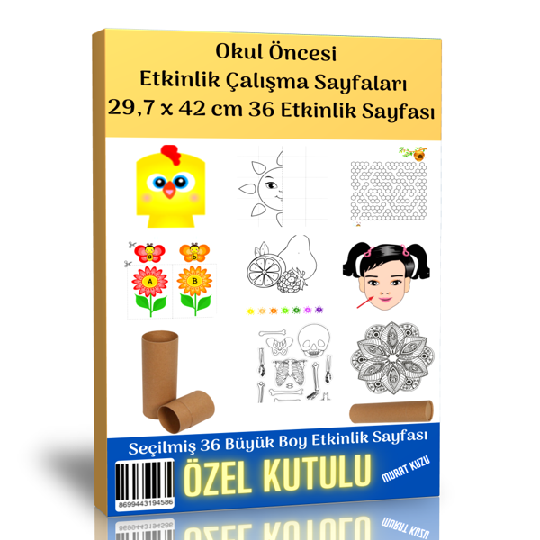 Okul Öncesi Etkinlik Çalışma Sayfaları 	(36 Seçilmiş Poster) - Enine Boyuna Eğitim - Enine Boyuna Eğitim - Image 1