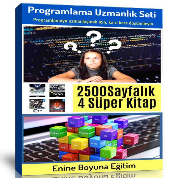Programlama Uzmanlık Eğitim Seti (4 Süper Kitap) - Enine Boyuna Eğitim - Enine Boyuna Eğitim - Image 1