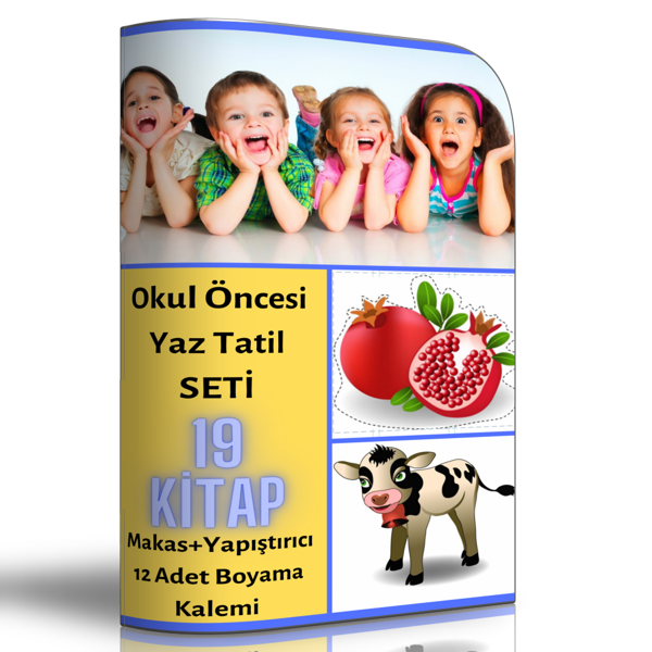 Okul Öncesi Ful Yaz Tatil Seti (19 Fasikül Kitap) - Enine Boyuna Eğitim - Enine Boyuna Eğitim - Image 1