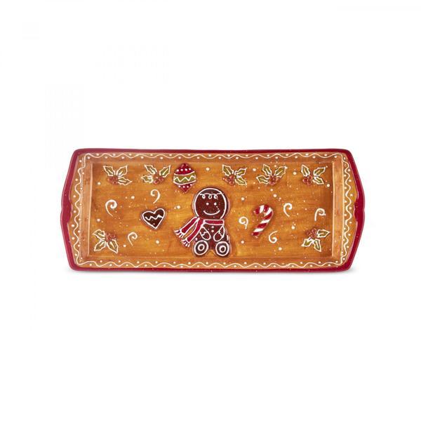 Karaca New Year Yılbaşı Gingerbread Kayık Tabak 35 Cm - Image 1