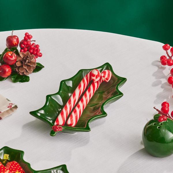 Karaca New Year Yılbaşı Kokina Kayık Tabak 22 Cm - Image 1