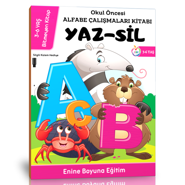 Okul Öncesi İngilizce Alfabe Yaz-Sil Kitabı - Enine Boyuna Eğitim - Enine Boyuna Eğitim - Image 1