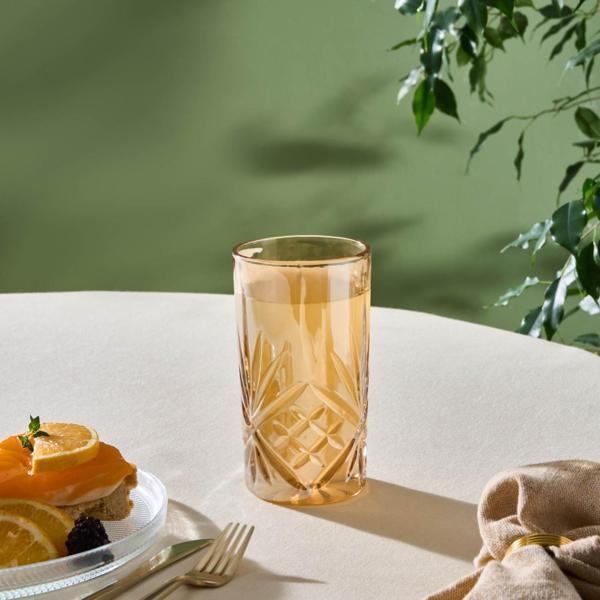 Karaca Melodico Meşrubat Bardağı Amber 330 Ml - Image 1