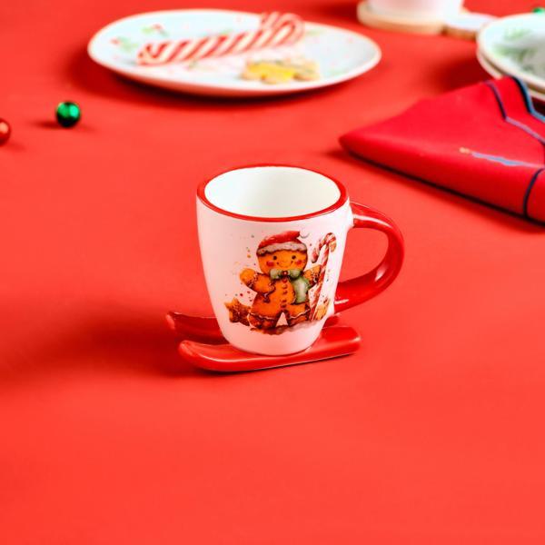 Karaca New Year Yılbaşı Sevimli Kurabiye Adam Kahve Fincanı 80 Ml - Image 1