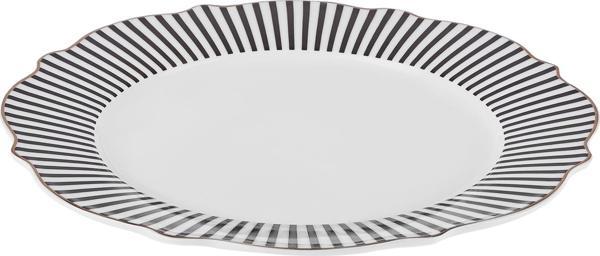 Karaca New Romantic İnce Çizgili Pasta Tabağı 21 Cm Siyah - Image 1