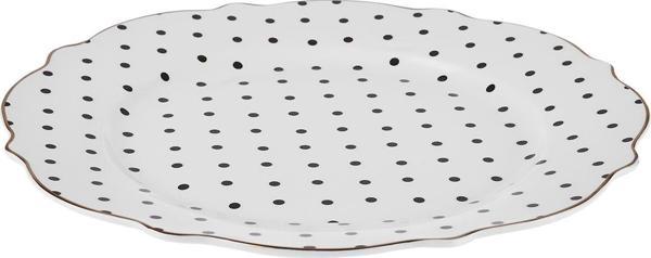 Karaca New Romantic Puantiyeli Pasta Tabağı 21 Cm Siyah - Image 1