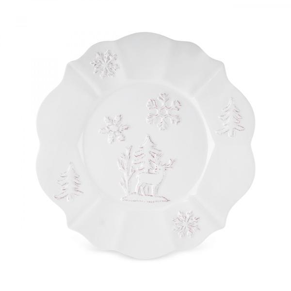 Karaca New Year Yılbaşı Pasta Tabağı 24 Cm Beyaz - Image 1