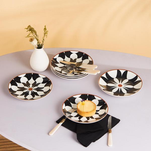 Karaca Silvia 6 Parça Porselen Pasta Seti 19 Cm - Image 1