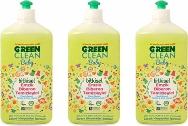 U Green Clean Baby Bitkisel  Biberon Emzik Temizleyici 3 x 500 ml - Image 1